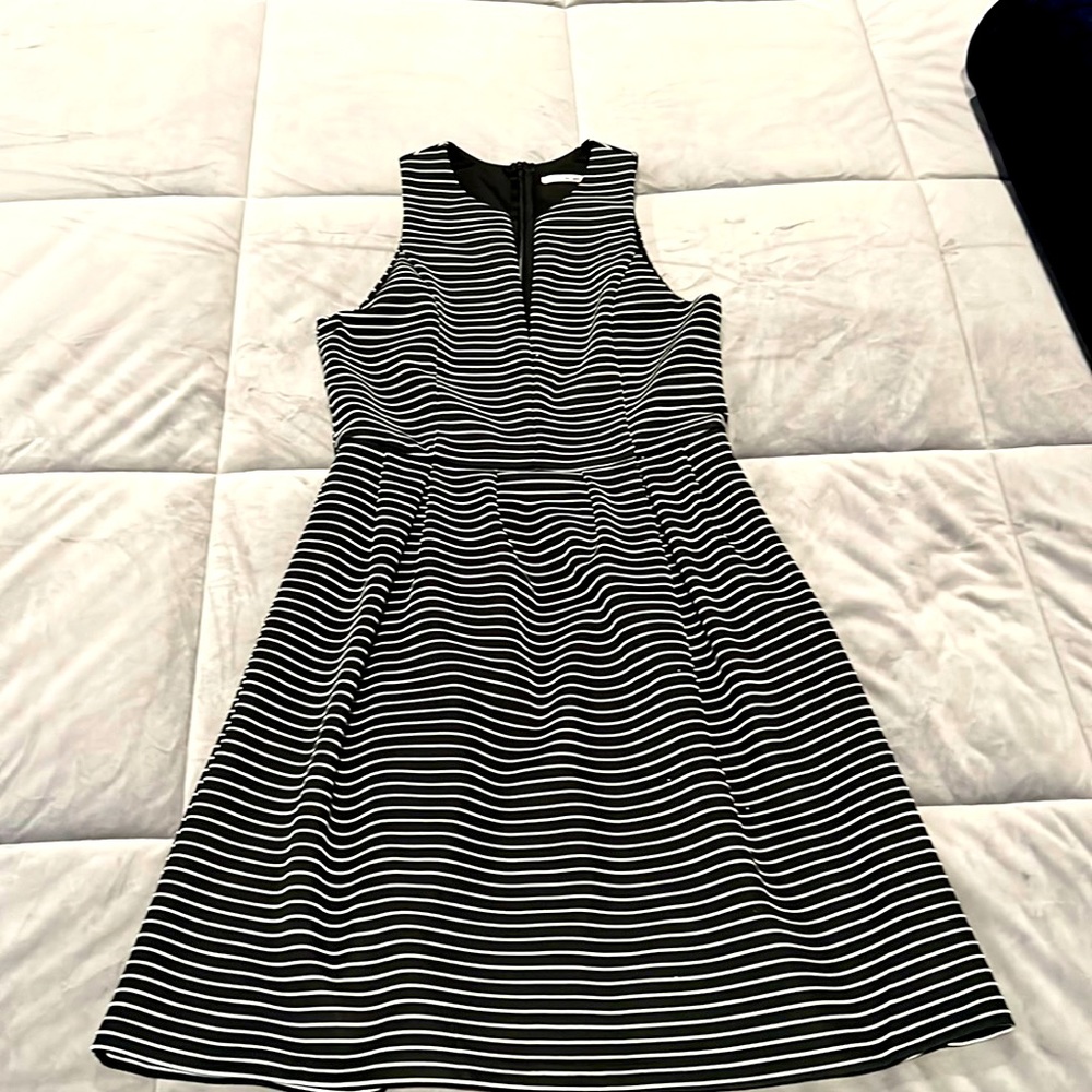 Black & white striped dress